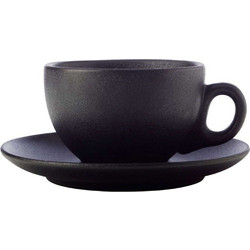 Maxwell & Williams Caviar Coupe Φλιτζάνι Πορσελάνης Μαύρο 250ml AX0355