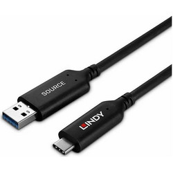 Lindy 43396 USB-A to USB-C 25m Black