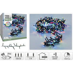 Koopman 12 Χριστουγεννιάτικα Λαμπάκια LED σε Σειρά Εξωτερικού Χώρου Πολύχρωμα 24m AX8560250