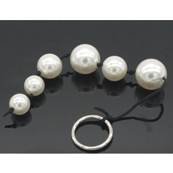 Guilty Toys ς Pearl String Πρωκτικές Μπίλιες 25cm Λευκές