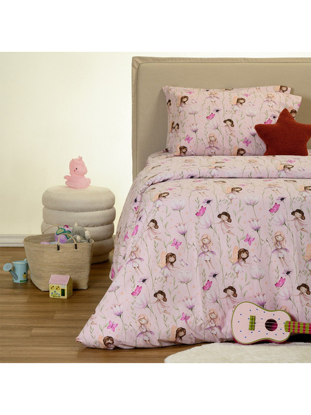 Melinen Winter Line Kids Naida Παιδική Παπλωματοθήκη Μονή Φανελένια 165x245 Λιλά