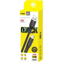 KLGO S-113 USB-A to Lightning Cable 1m Black
