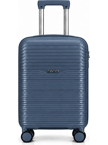 Amber AM1020 Βαλίτσα Μεσαία 65x41x25cm με 4 Ρόδες Μπλε
