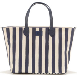 La Millou Stripes Τσάντα Αλλαξιέρα Ώμου Μπεζ Navy Μπλε