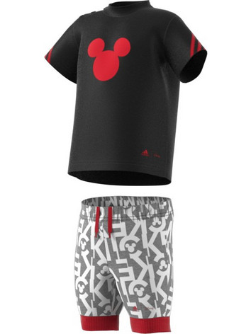 Adidas Disney Mickey Mouse Βρεφικό Σετ για Αγόρι Καλοκαιρινό Μαύρο Λευκό HD2521