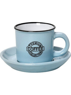 Φλιτζάνι Espresso & Ελληνικού Καφέ Πορσελάνης Γαλάζιο 90ml HUN306K12