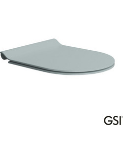 GSI Καπάκι Λεκάνης Οβάλ από Βακελίτη Slim Soft Close Γκρι 46x36cm 500-MS86SC-920