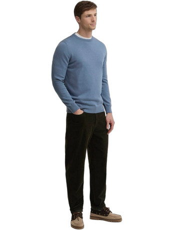 Barbour Ανδρικό Πλεκτό Λαιμόκοψη Γαλάζιο MKN0932BU75