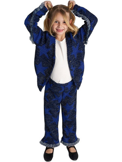 Two in a Castle Παιδική Ζακέτα Πλεκτή με Κουμπιά Royal Blue T7549