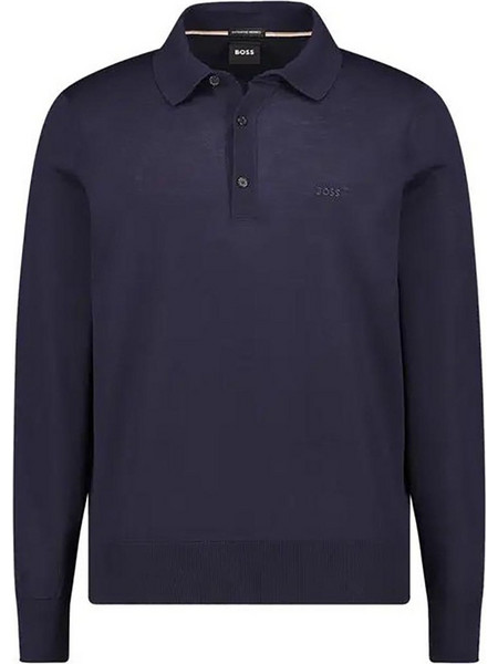 Hugo Boss Ανδρική Μπλούζα Polo Μακρυμάνικη Navy Μπλε 50571927-404