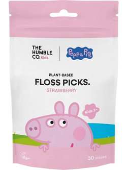 The Humble Co. Peppa Pig Strawberry Οδοντικό Νήμα με Λαβή & Γεύση 30τμχ