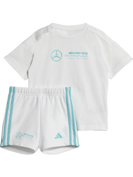 Adidas Mercedes - AMG Petronas Formula One Βρεφικό Σετ Καλοκαιρινό Λευκό JV5451