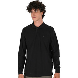 Double Ανδρική Μπλούζα Polo Μακρυμάνικη Μαύρη 262PS-3097