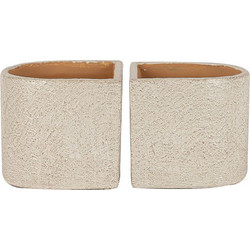 MarHome Σετ Κασπώ Μπεζ 28x14x13cm 2τμχ 06-20222