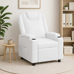 vidaXL Πολυθρόνα Relax Ανακλινόμενη Λευκή 42051146
