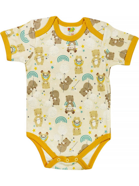 Biyo Kids Bears Ballons Φορμάκι Εσώρουχο Κοντομάνικo για Αγόρι Κίτρινο 40223
