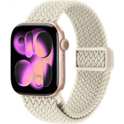 Crong Wave Braided Λουράκι Υφασμάτινο Beige (Apple Watch 38 / 40 / 41mm)