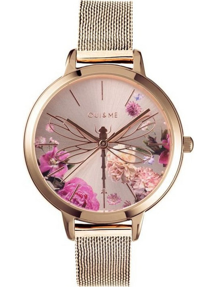 Oui & Me Fleurette Γυναικείο Ρολόι με Ροζ Χρυσό Μεταλλικό Μπρασελέ ME010342