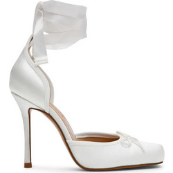 Steve Madden Γόβες με Τακούνι Στιλέτο με Λουράκι & Φιόγκο Λευκές SH1100555504