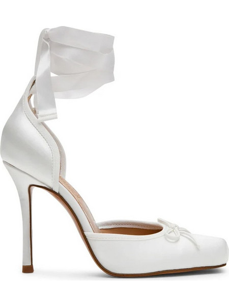 Steve Madden Γόβες με Τακούνι Στιλέτο με Λουράκι & Φιόγκο Λευκές SH1100555504