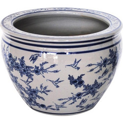 Plastona Flower Κασπώ Εσωτερικού Χώρου Λευκό Μπλε 42x32cm 00.03.34041
