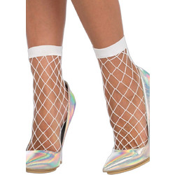 Leg Avenue Butterfly Net Γυναικείες Κάλτσες Αστραγάλου Λευκές