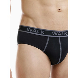 Walk Ανδρικά Σλιπ Βαμβακερά Μαύρα 2Pack W1757-0202-1-1