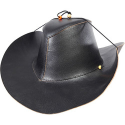 DomLeathers Γυναικείο Καπέλο Cowboy Δερμάτινο Μαύρο DL606SH