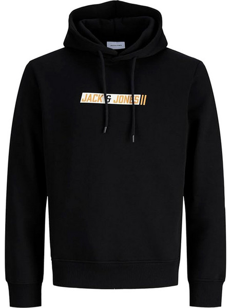 Jack & Jones Ανδρικό Φούτερ με Κουκούλα & Τσέπες Μαύρο 12298432