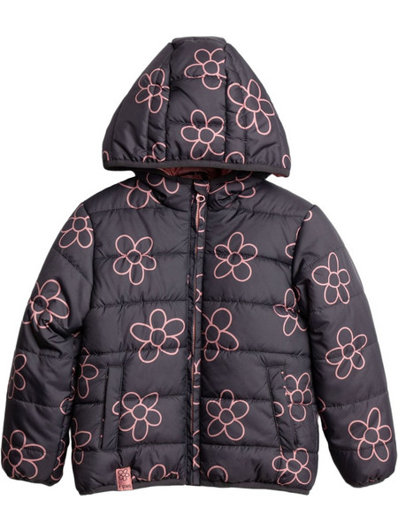 Funky Παιδικό Μπουφάν Χειμωνιάτικο Puffer Γκρι Ροζ 227-718112-1