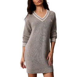 Calvin Klein Mini Καθημερινό Φόρεμα Πλεκτό Γκρι LV047H369G-P7A