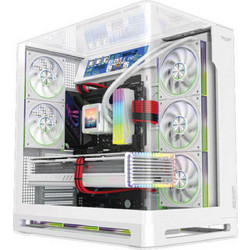 Armaggeddon Aquaron X Curve Vision 8 White Gaming Midi Tower Κουτί Υπολογιστή RGB με Πλαϊνό Παράθυρο