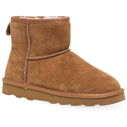 Parex Γυναικεία Μποτάκια Suede Ταμπά με Γούνα 10334002