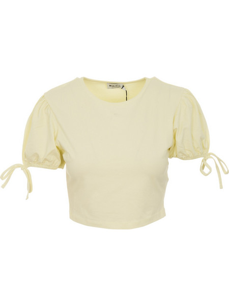 NA-KD Γυναικείο Καλοκαιρινό Crop Top Κίτρινο 1S2.040.010