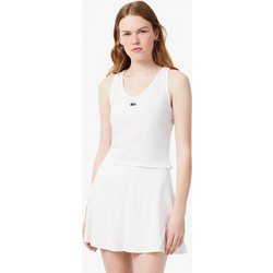 Lacoste Γυναικείο Καλοκαιρινό Crop Top Λευκό TF8875-001