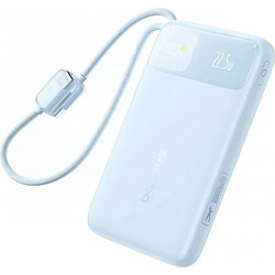 Baseus EnerFill FC11 Power Bank 10000mAh 22.5W με Ενσωματωμένα Καλώδια USB-C & Lightning Quick Charge 3.0 & Power Delivery Blue