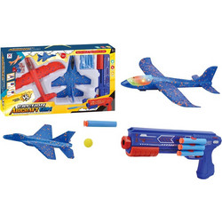 Zita Toys Παιδικό Πιστόλι με Φως με Αεροπλάνα, Βελάκια & Μαλακές Σφαίρες 005.955-33A