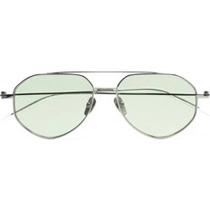 Kaleos LIPPET-004 Ανδρικά Γυαλιά Ηλίου Aviator Μεταλλικά Ασημί με Πράσινο Φακό
