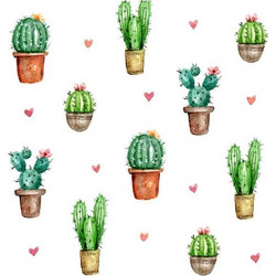 Χαρτοπετσέτες με σχέδια 33x33 εκατ. σετ 20 τμχ. Cactus Love