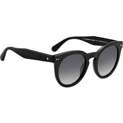 Kate Spade ALEXUS 807/90 Γυναικεία Γυαλιά Ηλίου Στρογγυλά Κοκάλινα Μαύρα με Μαύρο Polarized Φακό