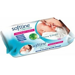 Softline Fresher Premium Wet Towel Μωρομάντηλα Χωρίς Οινόπνευμα & Parabens με Aloe Vera 72τμχ