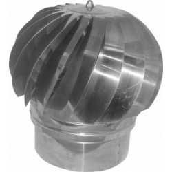 Ανοξείδωτο καπέλο περιστροφικό - Διατομη O 300 από ανοξείδωτο αντιμαγνητικό χάλυβα (INOX) πάχους 0,40mm