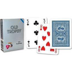 Modiano Old Trophy Τράπουλα Πλαστική Μπλε 300460