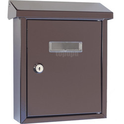 Import-Hellas Γραμματοκιβώτιο TX082 Μεταλλικό Καφέ 25x6x21cm