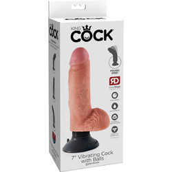 Pipedream King Cock 7" Vibrating Cock with Balls Ρεαλιστικός Δονητής 17.8cm Flesh