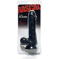 Rascal The Player Ρεαλιστικό Dildo με Βεντούζα & Όρχεις 17cm Μαύρο
