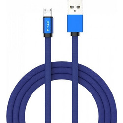V-TAC Καλώδιο Ύφασμα USB- Micro USB 1 μέτρο Μπλε Ruby Series 8496