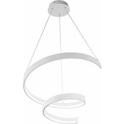 Ondaluce Nastro White Κρεμαστό Φωτιστικό Οροφής Μονόφωτο LED Λευκό