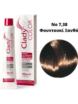 Clady Color 7.38 Hazelnut Blond Μόνιμη Βαφή Μαλλιών 100ml