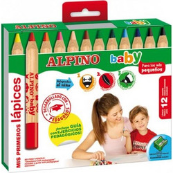 Alpino Ξυλομπογιές για Μωρά Σετ 12τμχ